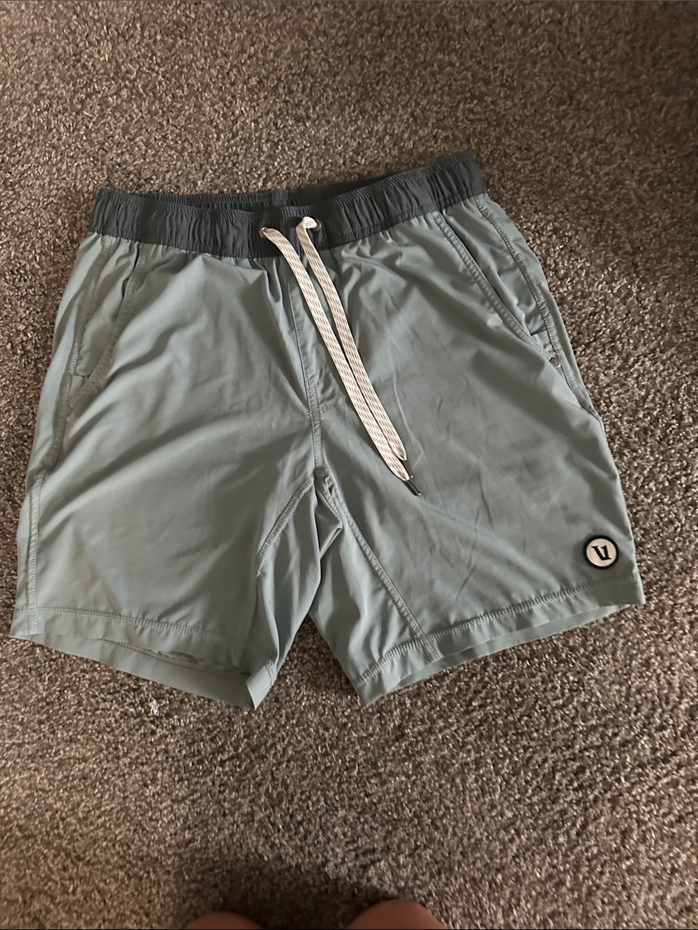 Light green Men's Drawstring Swim Shorts with Logo